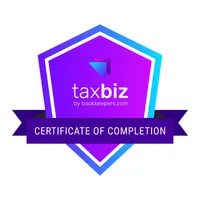 TaxBiz Certificate of Completion